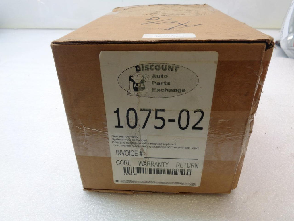 REMAN DISCOUNT AUTO PARTS EXCHANGE 1075-02 AC COMPRESSOR (UNKNOWN FITMENT) R2
