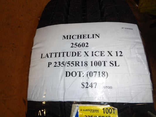 1 MICHELIN LATITUDE X ICE X 12 P 235 55 18 100T SL TIRE 25602