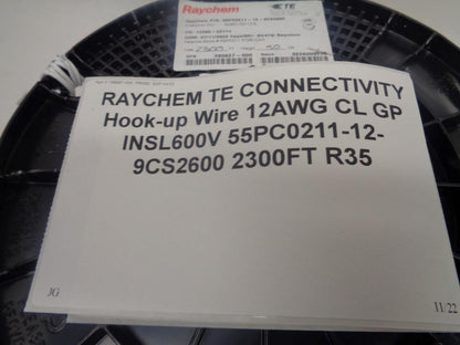 RAYCHEM HOOK UP WIRE 12AWG CL GP INSL600V 55PC0211-12-9CS2600 2300FT R35