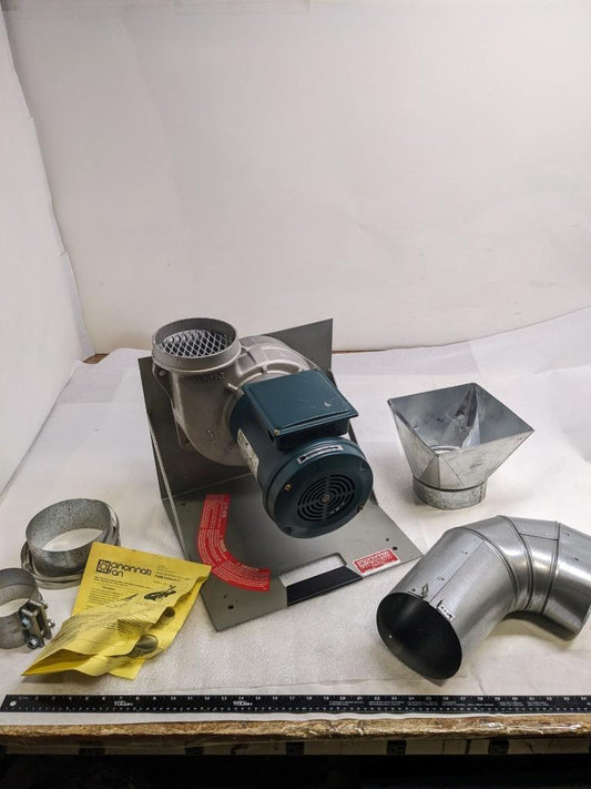 CINCINNATI FAN F-6-C/T1 FUME EXHAUSTER 1-1/2HP 3450RPM CAST ALUM 115V NEW B2