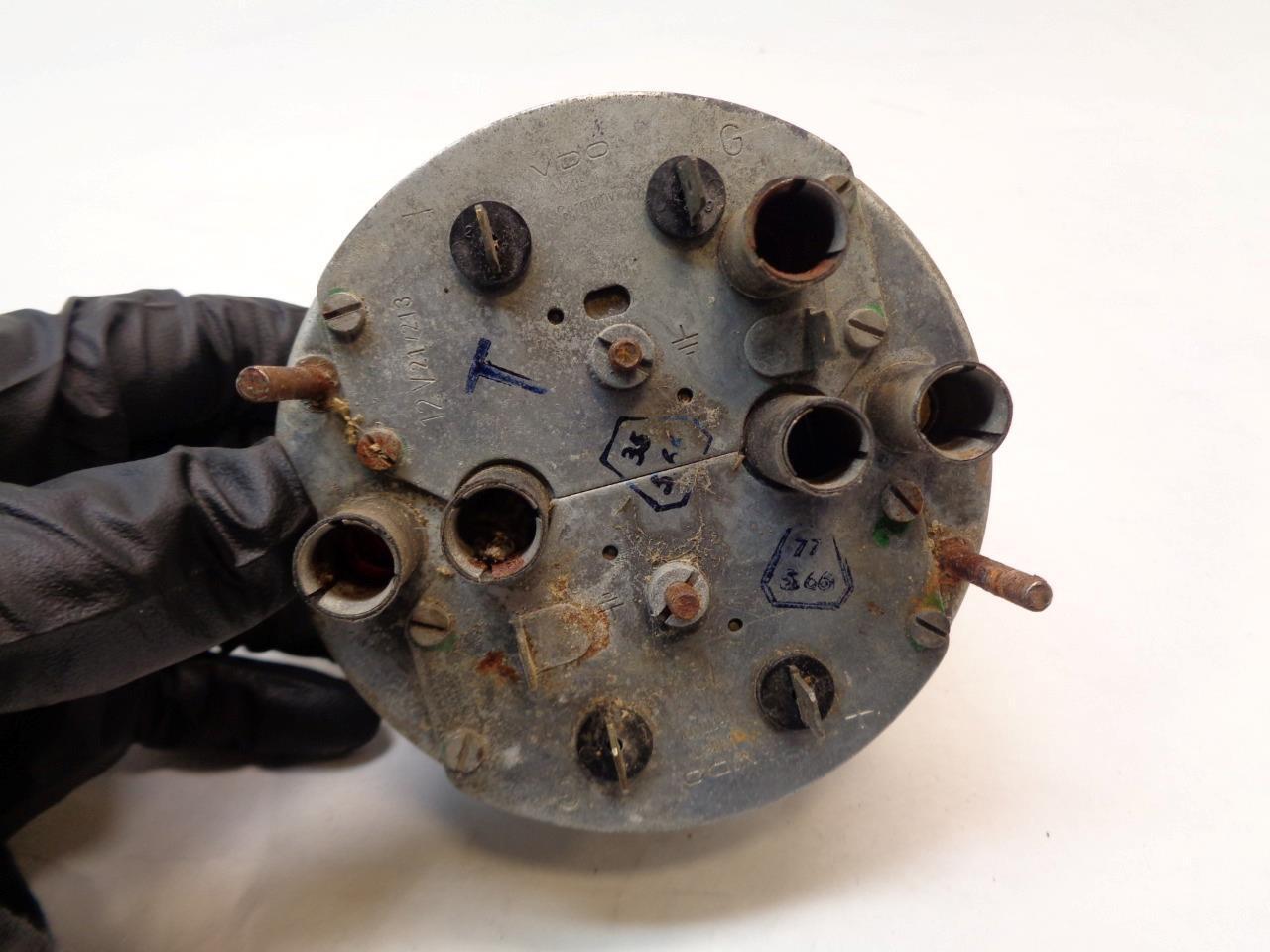 GENUINE PORSCHE 65-69 912 VDO GREEN FUEL & TEMP INTRUMENT CLUSTER 90274150101