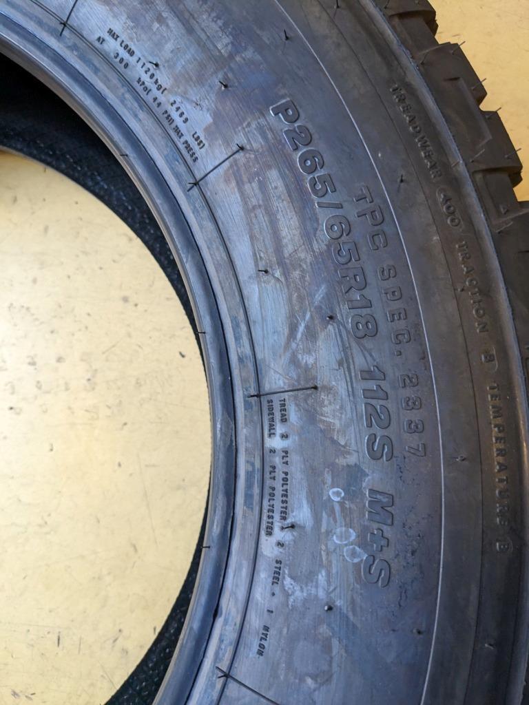 2 BRIDGESTONE DUELER A/T RHS P 265 65 18 112S SL TIRES 054018 CQ3