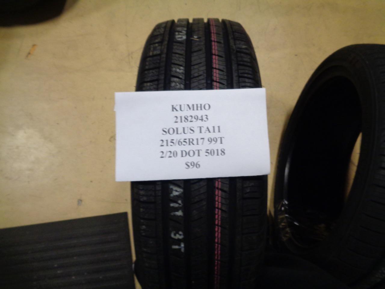2 KUMHO SOLUS TA11 P 215 65 17 99T SL ALL SEASON TIRES 2182943 BQ2