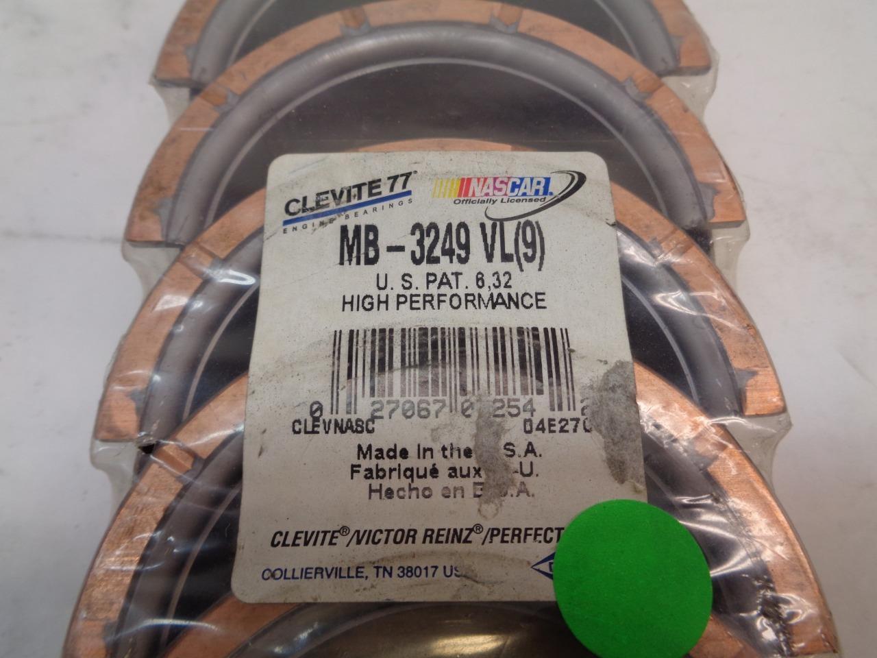 1 PACK OF 9 NEW CLEVITE 77 MAIN ENGINE BEARINGS MB-3249 VL R15T2