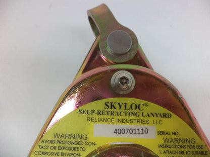 NEW SKYLOC 4007 SELF RETRACTING LANYARD 7FT WORK LENGTH 5000LB MIN. BREAK R28