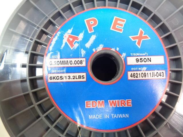 APEX WA008132 EDM BRASS WIRE W/ SPOOL 6.25" 0.20MM 950N 13.2LBS NEW R12