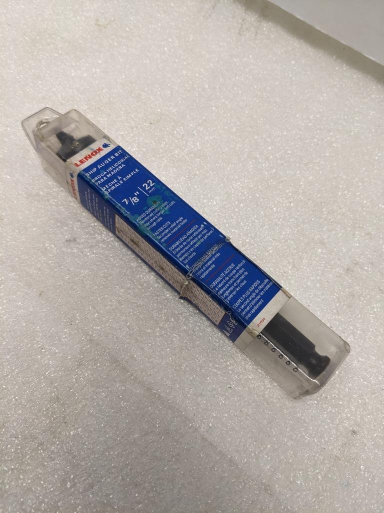 LENOX 31034 7-1/2" X 7/8" SHIP AUGER BIT NEW R22T5