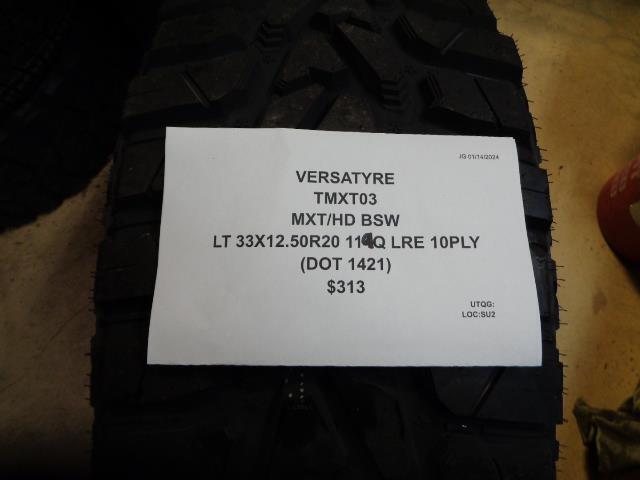 VERSATYRE MXT/HD  BSW LT 33 12.50 20 119Q LRE 10PLY TIRE TMXT03 CQ1