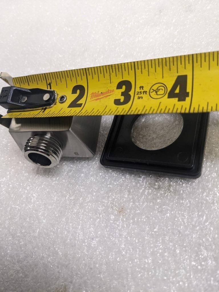 DELTA SQUARE WALL SUPPLY ELBOW HAND SHOWER-HOSE 50570 LUMICOAT STAINLESS NEW R28