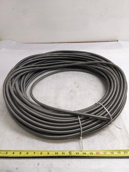 UNBRANDED BRAIDED STAINLESS STEEL 258' HOSE 1/2" OD 3/8" ID PTFE NEW R17