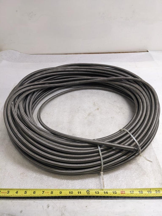 UNBRANDED BRAIDED STAINLESS STEEL 258' HOSE 1/2" OD 3/8" ID PTFE NEW R17