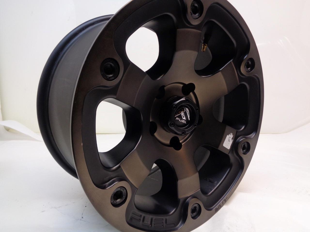 NEW FUEL OFFROAD MATTE BLACK MACHINED w DARK TINT 17x9 ET1 D56417907350 WHEEL SR