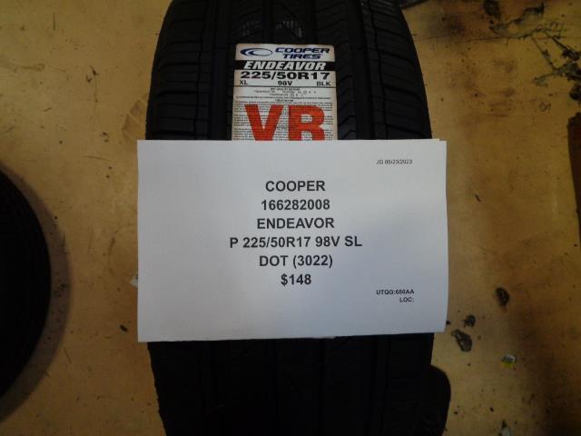 COOPER ENDEAVOR P 225 50 17 98V SL TIRE 166282008 BQ3