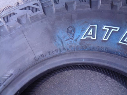 ATLAS PRIVA M/T OWL LT 285 75 16 123/126Q LRE 10 PLY MUD TERRAIN TIRE 221011224
