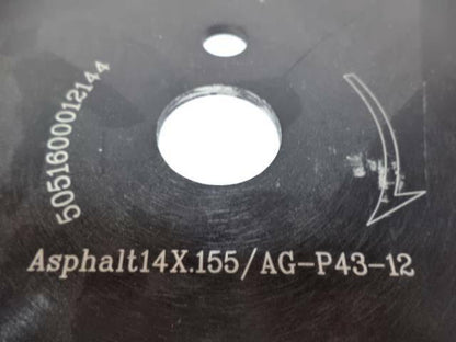 NEW PROTECH DIAMOND TOOLS 14" x .155 ASPHALT DIAMOND BLADE AG-P43-12 SP1T2