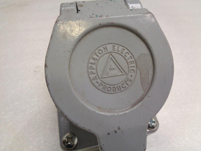 USED APPLETON EFSC150-2023 ELECTRICAL RECEPTICLE W/ EXPLOSION-PROOF PLUG R4TD