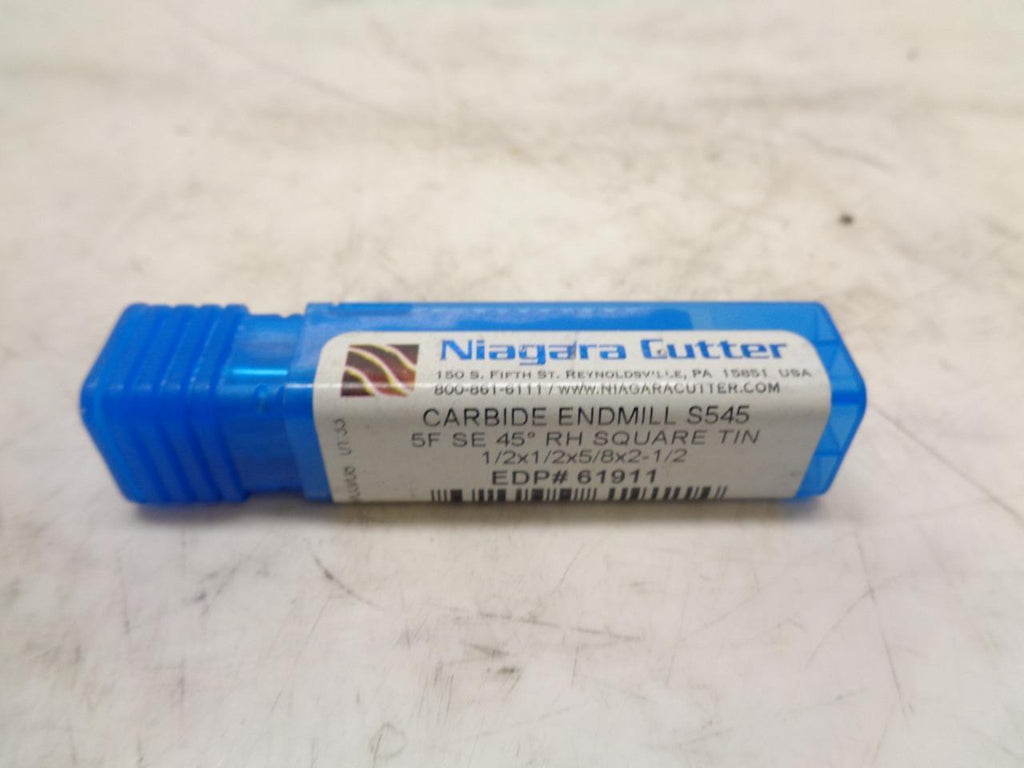 NEW NIAGARA 61911 CARBIDE END MILL 1/2"x5/8" 5 FLUTE R22T6BA