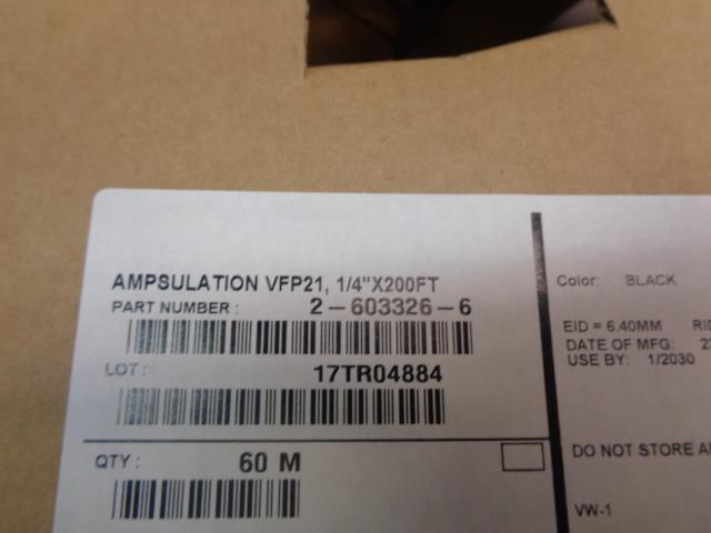 TECONNECTIVITY AMP BRAND AMPSULATION VFP21 HEAT SHRINK 1/4"X200' REEL 2-603326-6