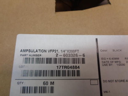 TECONNECTIVITY AMP BRAND AMPSULATION VFP21 HEAT SHRINK 1/4"X200' REEL 2-603326-6