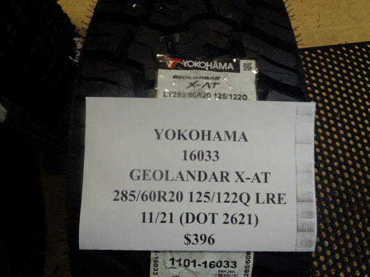 1 NEW YOKOHAMA GEOLANDER X-AT LT 285 60 20 125/122Q TIRE LRE 16033