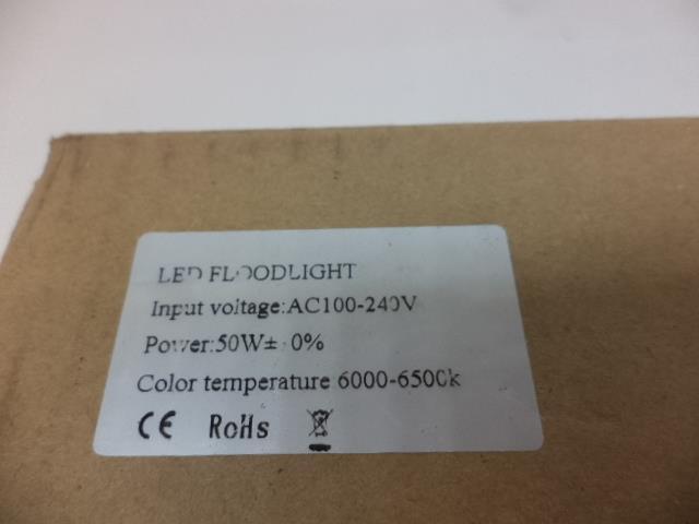NEW LED FLOODLIGHT 50W 6000-6500K AC100-240V IP65 R28