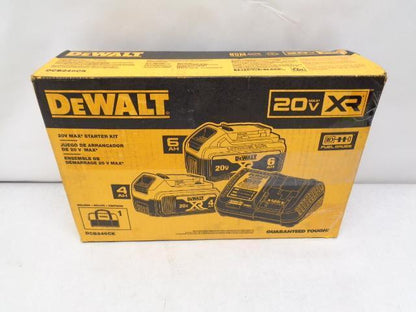 NEW DEWALT 20V MAX XR PREMIUIM LITHIUM-ION 6.0AH 4.0AH STARTER KIT DCB246CK R30