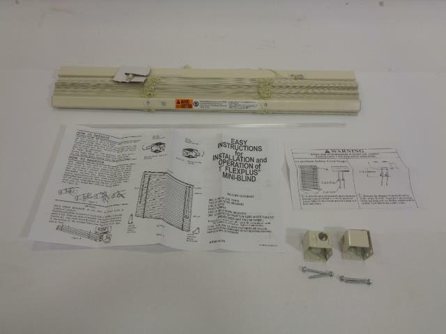 6 NEW MDC 1 IN FLEXPLUS BLIND 23" X 60" ALABASTER BLINDS F-28272 SR