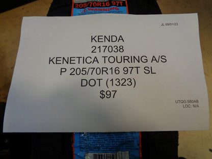 KENDA KENETICA TOURING A/S P 205 70 16 97T SL TIRE 217038 BQ4