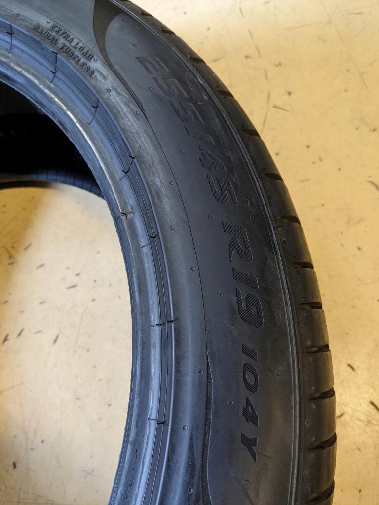 2 USED PIRELLI P ZERO TESLA PNCS ELECT PZ4 P 255 45 19 104Y XL TIRE 3980400 CQ2