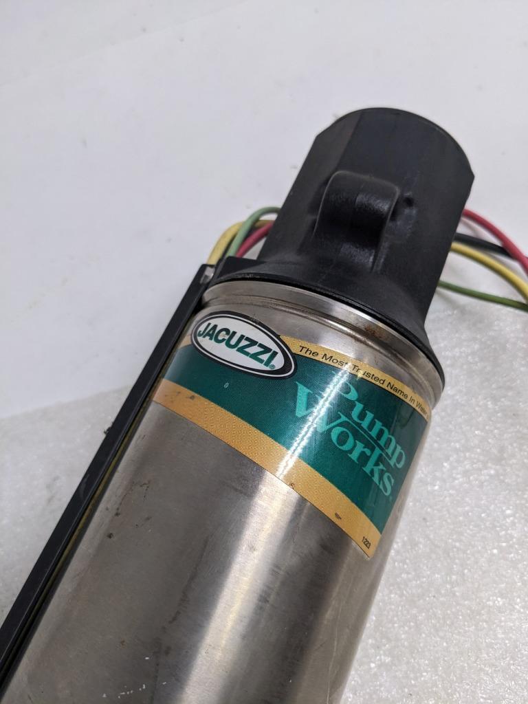 JACUZZI SUBMERSIBLE WELL WATER PUMP 3-WIRE 230V 60HZ 8GPM 3/4HP NEW H2