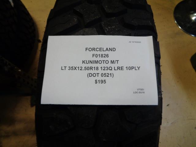 FORCELAND KUNIMOTO M/T LT 35 12.50 18 123Q LRE 10PLY TIRE F01826 BQ4