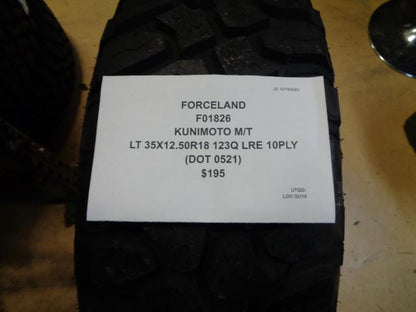 FORCELAND KUNIMOTO M/T LT 35 12.50 18 123Q LRE 10PLY TIRE F01826 BQ4