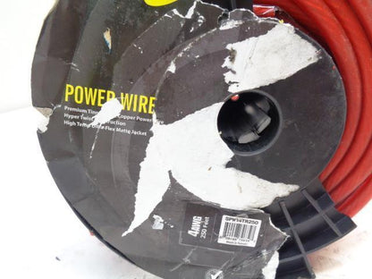 STINGER ELECTRONICS SPW14TR250 PRO SERIES 4 AWG RED POWER WIRE 250 FT NEW H2