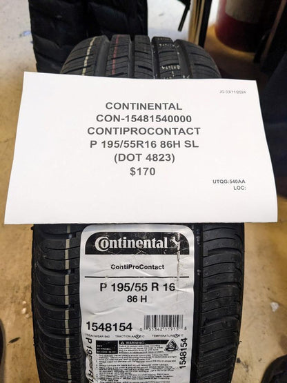 CONTINENTAL CONTIPROCONTACT P 195 55 16 86H SL TIRE 15481540000 CQ1