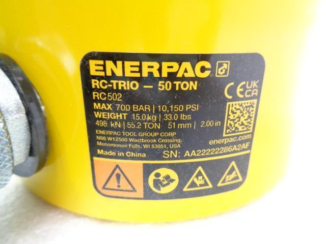 ENERPAC RC502 HYDRAULIC CYLINDER 2" STROKE 50 TON CAPACITY NEW H1