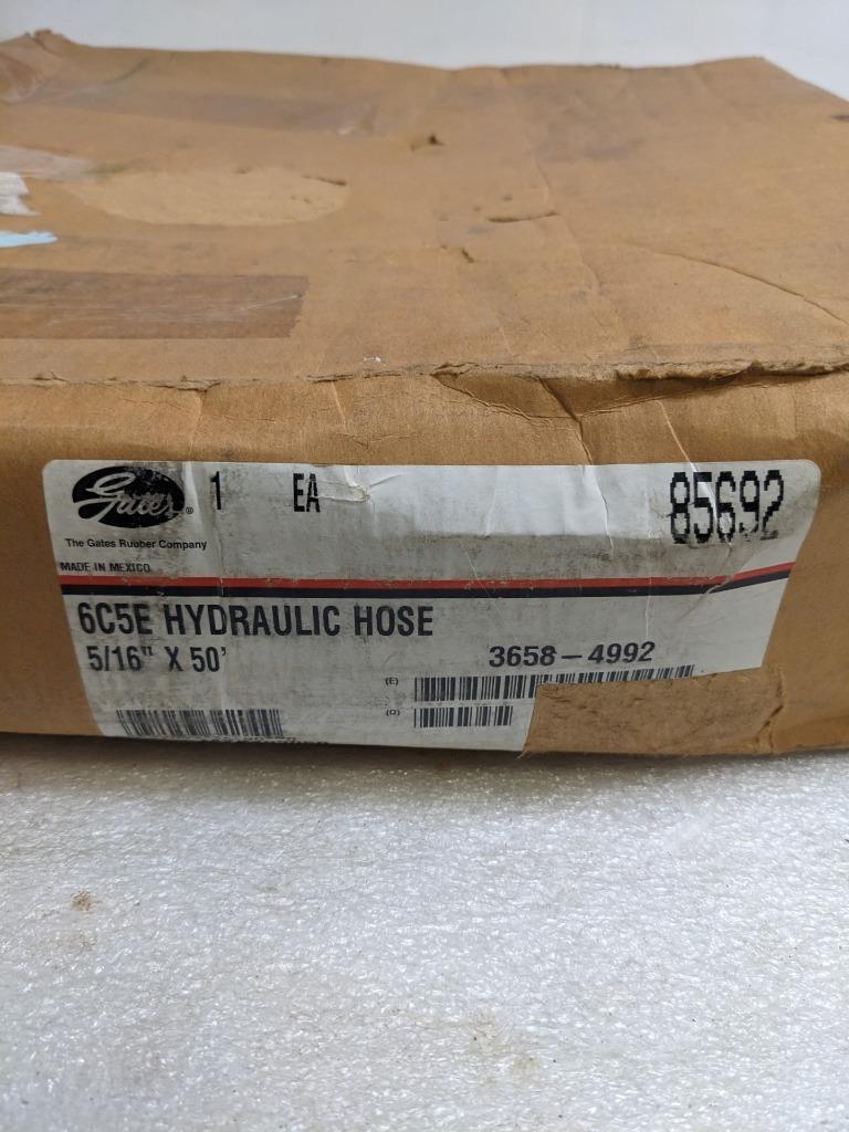 GATES 6C5E HYDRAULIC HOSE 50' OAL 5/16" ID 1.5K PSI MAX NEW R15