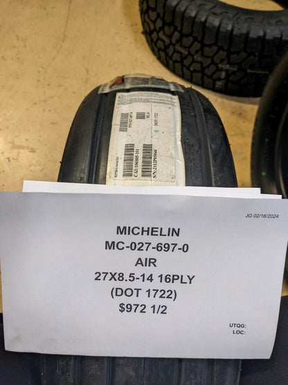 MICHELIN AIR 27 8.5 14 16PLY TIRE 027-697-0 CQ1