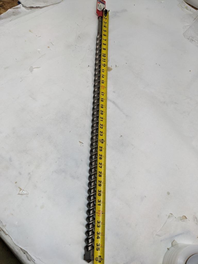 BOSCH ROTARY HAMMER DRILL 1" DRILL BIT 31" MAX DRILLING 39 OVERALL LG #2 NEW D0