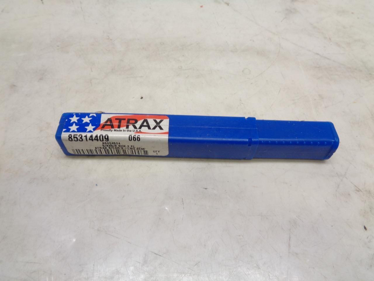 NEW ATRAX 85314409 066 CARBIDE END MILL 5/8"x3" 2 FLUTE R22T6BC