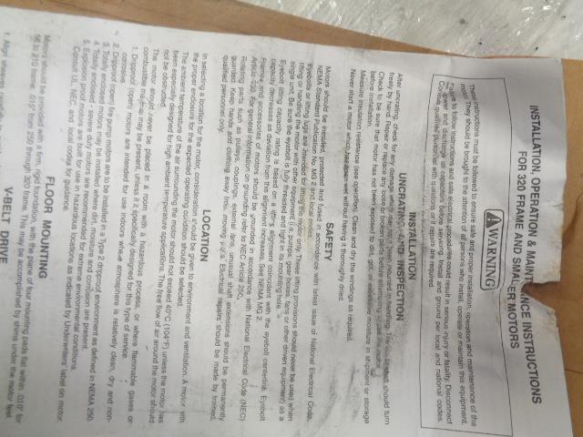 MARATHON ELECTRIC BELTED BLOWER TUJ 56T34D5517B 3HP 200-230/460V NEW I2