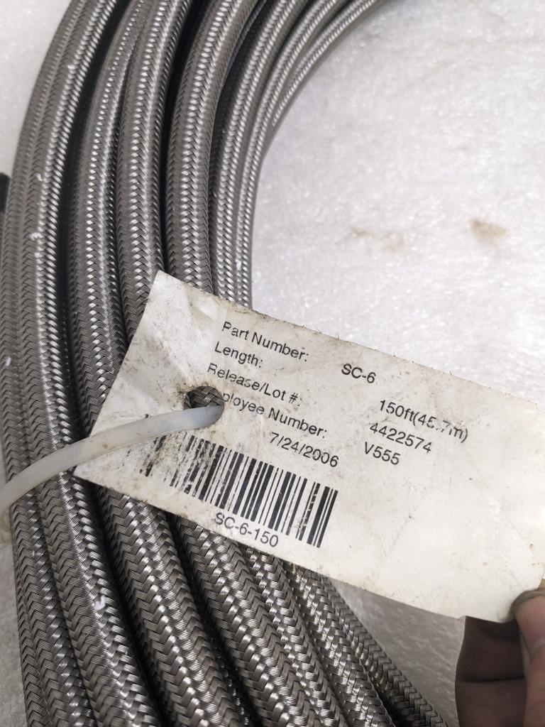 DANFOSS SC-6 EVERFLEX SS 304 TEFLON HOSE 168.5' OAL 0.31" ID 0.46" OD NEW R5