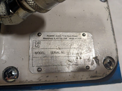 POWER TEAM SPX ELECTRIC HYDRAULIC PUMP PE550 W/ MR571 POST TENSION JACK