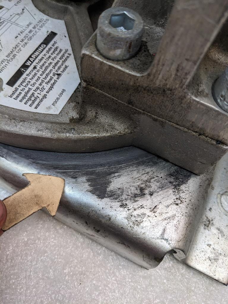 AB CHANCE C308-1170 CAPSTAN HOIST 1000 LB CAPACITY WITH SWIVEL BASE 115V USED H1