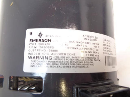 NEW EMERSON 3/4 HP DIRECT DRIVE BLOWER ZS1 0243559800 R32