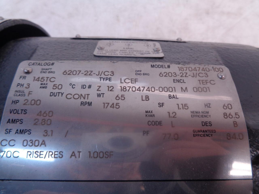 CORRO-DUTY NEMA PREMIUM ELECTRIC AC MOTOR 18704740-100 NEW  H1
