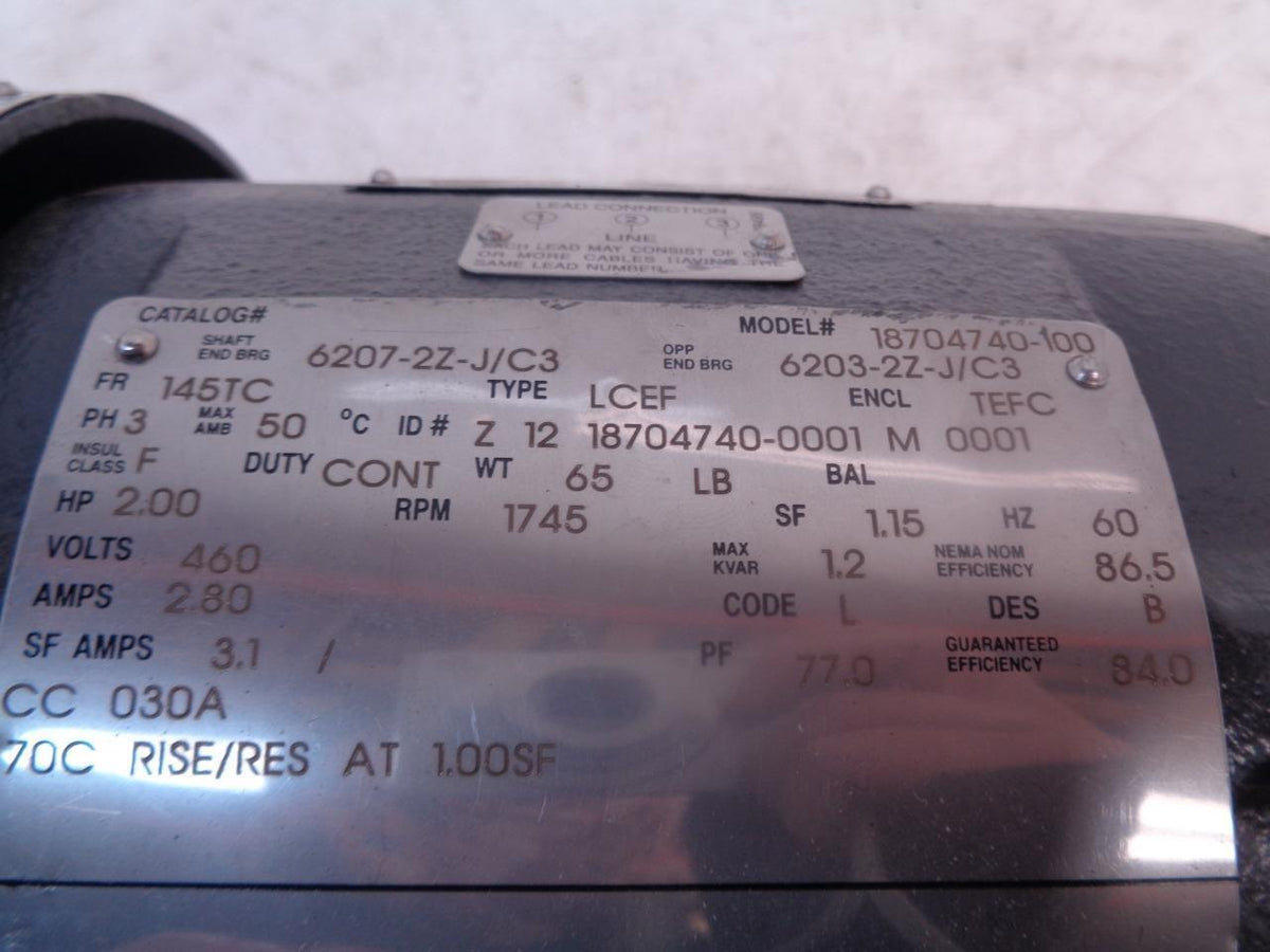 CORRO-DUTY NEMA PREMIUM ELECTRIC AC MOTOR 18704740-100 NEW  H1