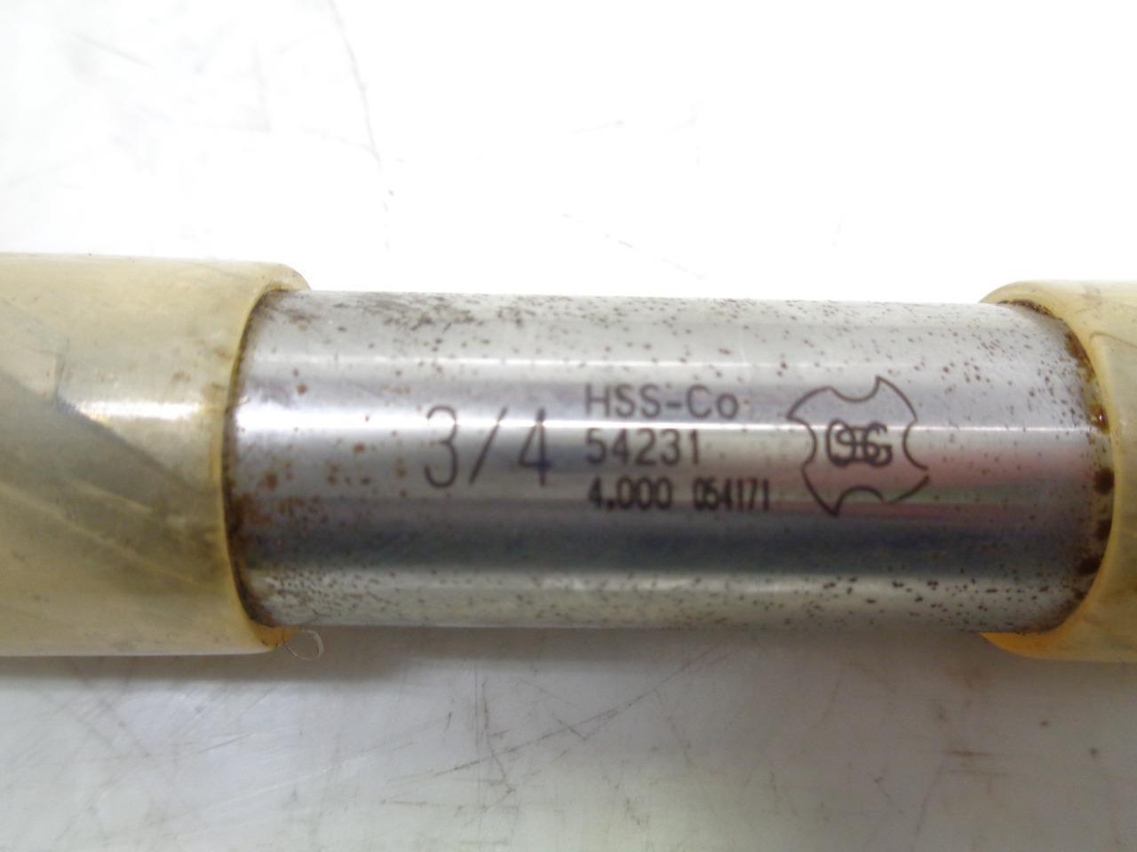 NEW OSG 54231 HIGH SPEED STEEL  END MILL 3/4"x1-5/8" 4 FLUTE R22T6BE