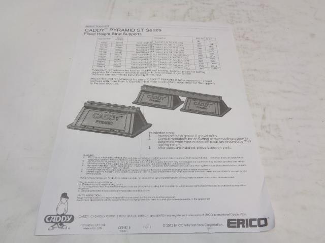 NEW CADDY PYRAMID ST FIXED STRUT SUPPORT 6.4 IN. 1000LB LOAD PSF10D R18