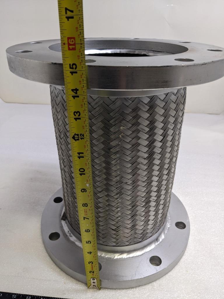 UNBRANDED BRAIDED FLEXIBLE CONNECTOR 15-3/16"X13-1/2" 8 BOLT SS NEW H1