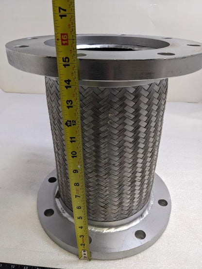 UNBRANDED BRAIDED FLEXIBLE CONNECTOR 15-3/16"X13-1/2" 8 BOLT SS NEW H1